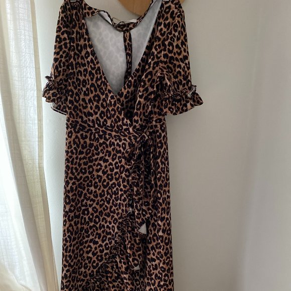 LIKELY Animal Print Leopard Wrap Dress - Picture 6 of 14